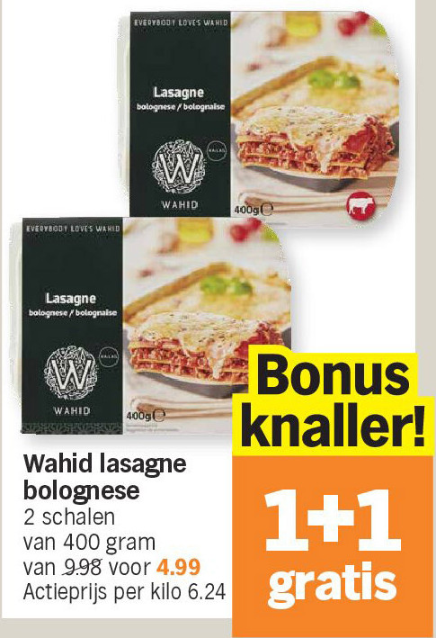 Wahid lasagne bolognese
