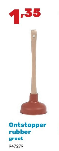 Ontstopper rubber groot