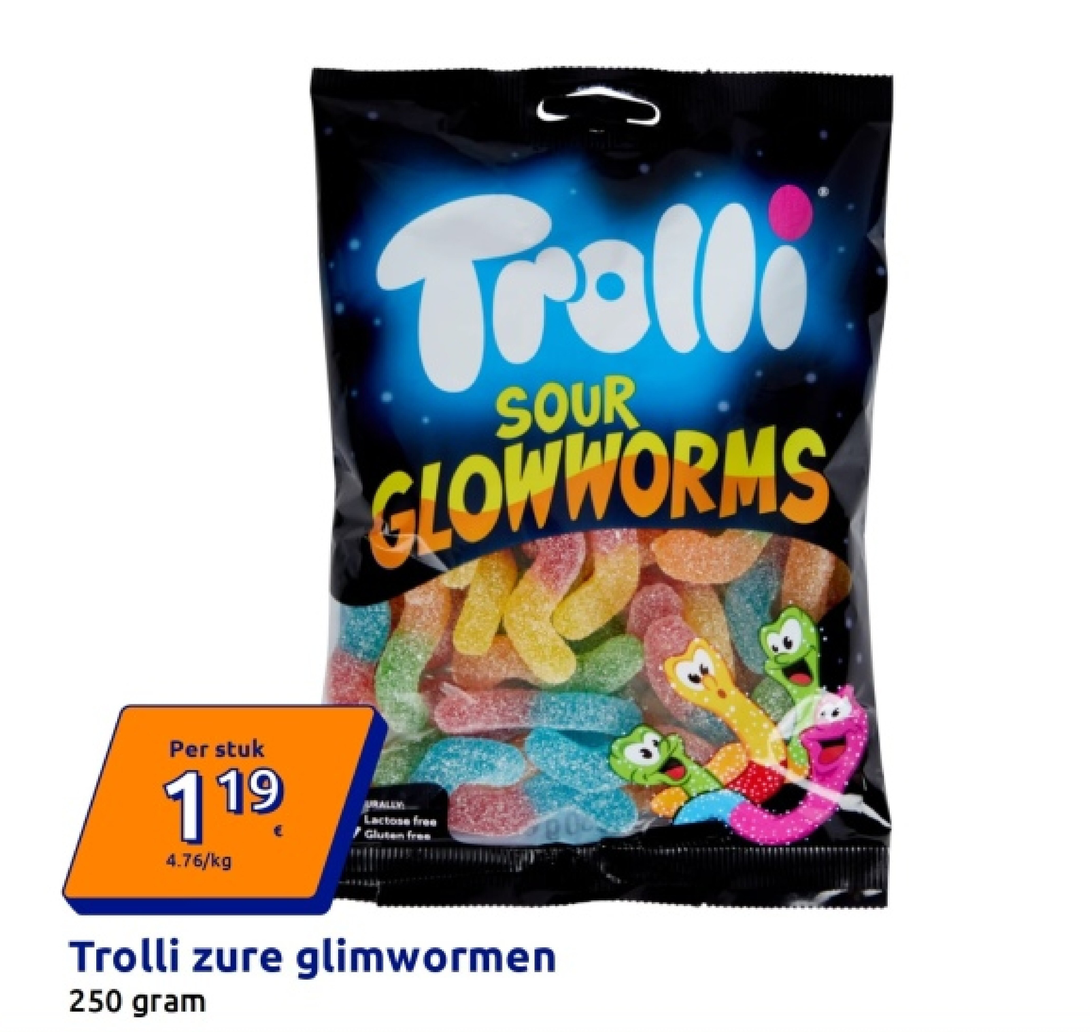 Trolli zure glimwormen