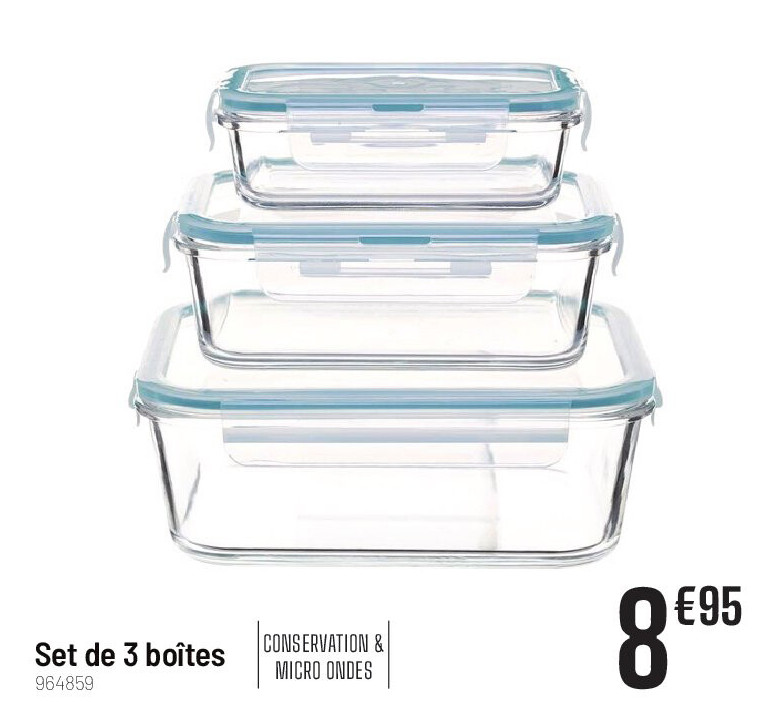 Set de 3 boîtes