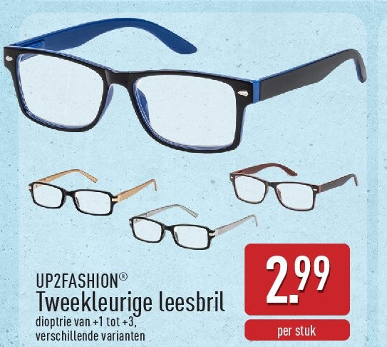 Tweekleurige leesbril