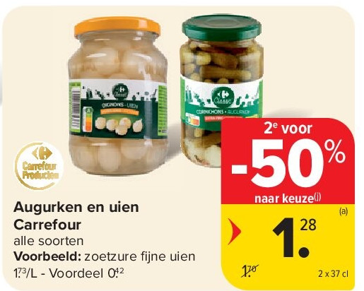 Augurken en uien Carrefour