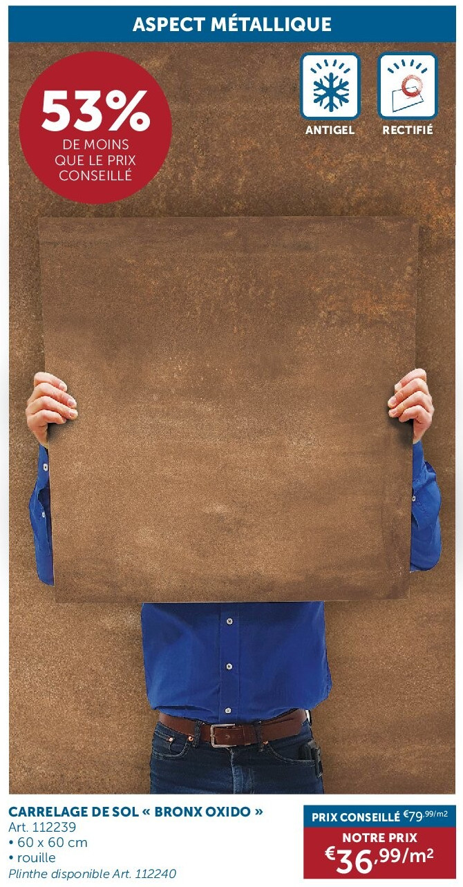 CARRELAGE DE SOL « BRONX OXIDO »