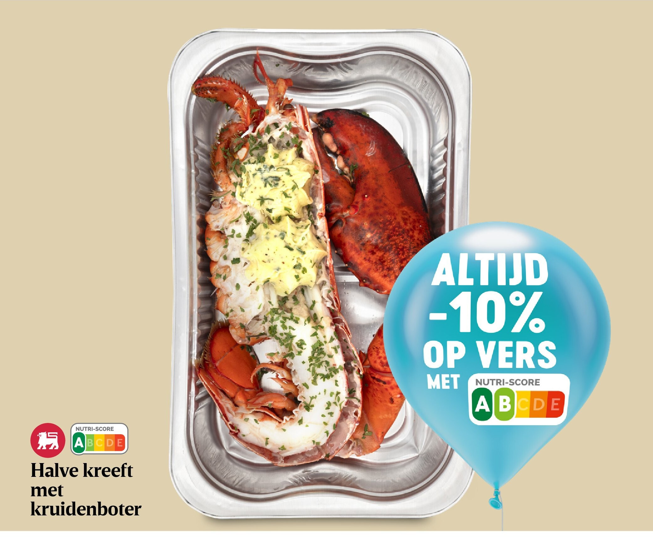 Halve kreeft met kruidenboter