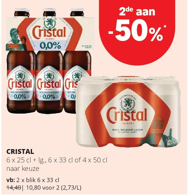 CRISTAL blik 6 x 33 cl
