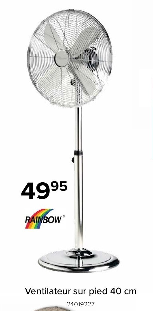 Ventilateur sur pied 40 cm