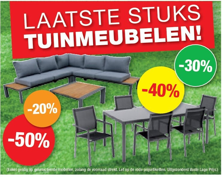 LAATSTE STUKS TUINMEUBELEN!
