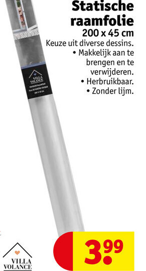 Statische raamfolie 200 x 45 cm
