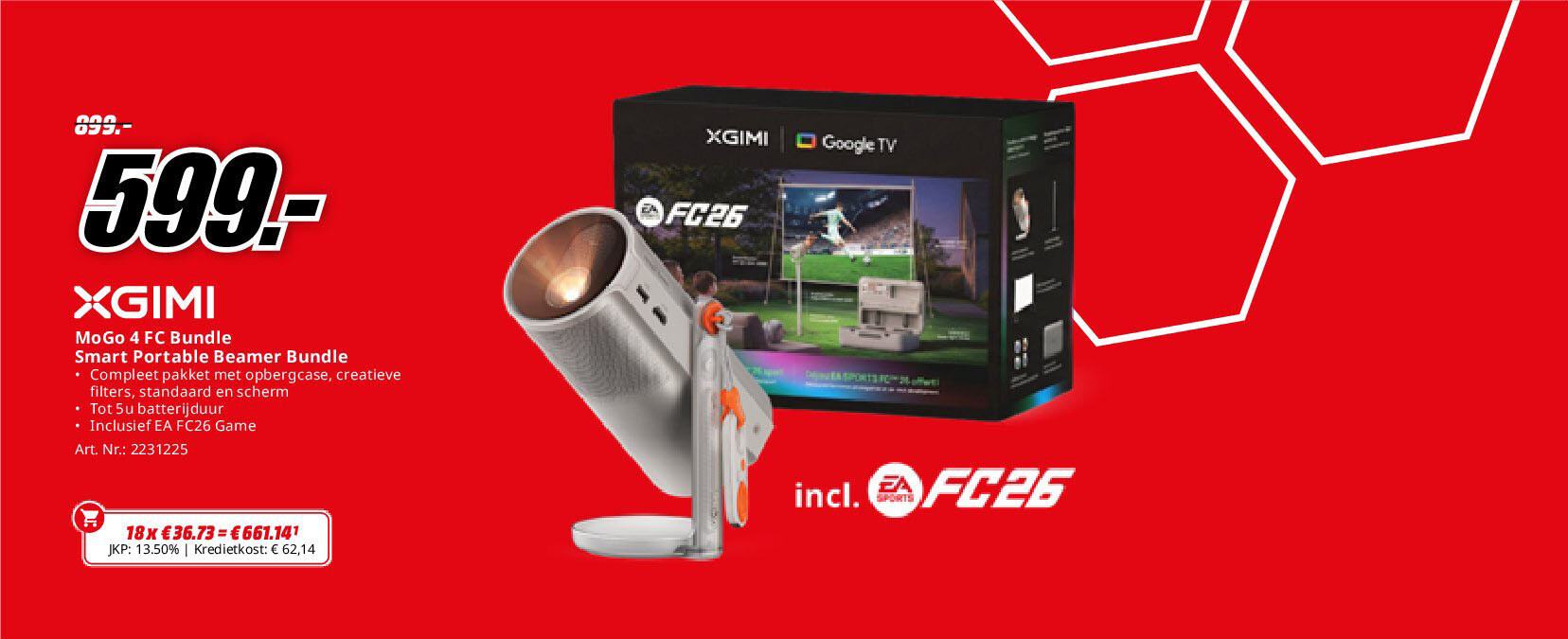 MoGo 4 FC Bundle Smart Portable Beamer Bundle