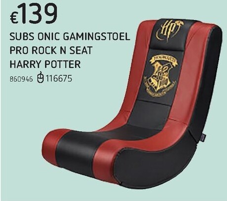 SUBS ONIC GAMINGSTOEL PRO ROCKN SEAT HARRY POTTER