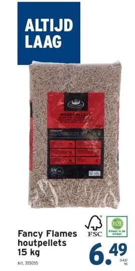 Fancy Flames houtpellets 15 kg