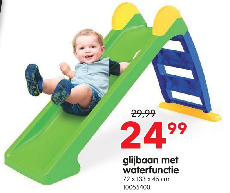 glijbaan met waterfunctie