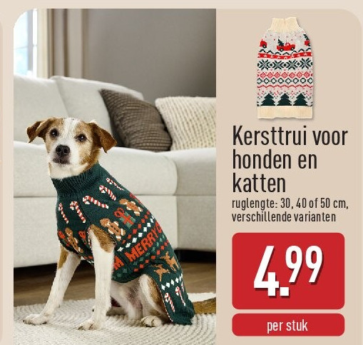 Kersttrui voor honden en katten