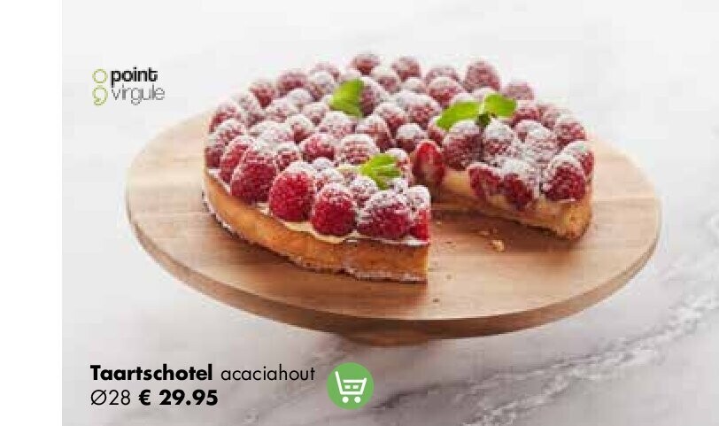 Taartschotel acaciahout Ø28