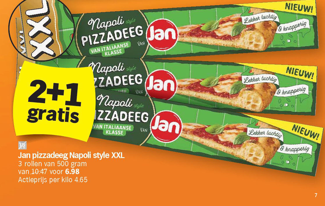 Jan pizzadeeg Napoli style XXL