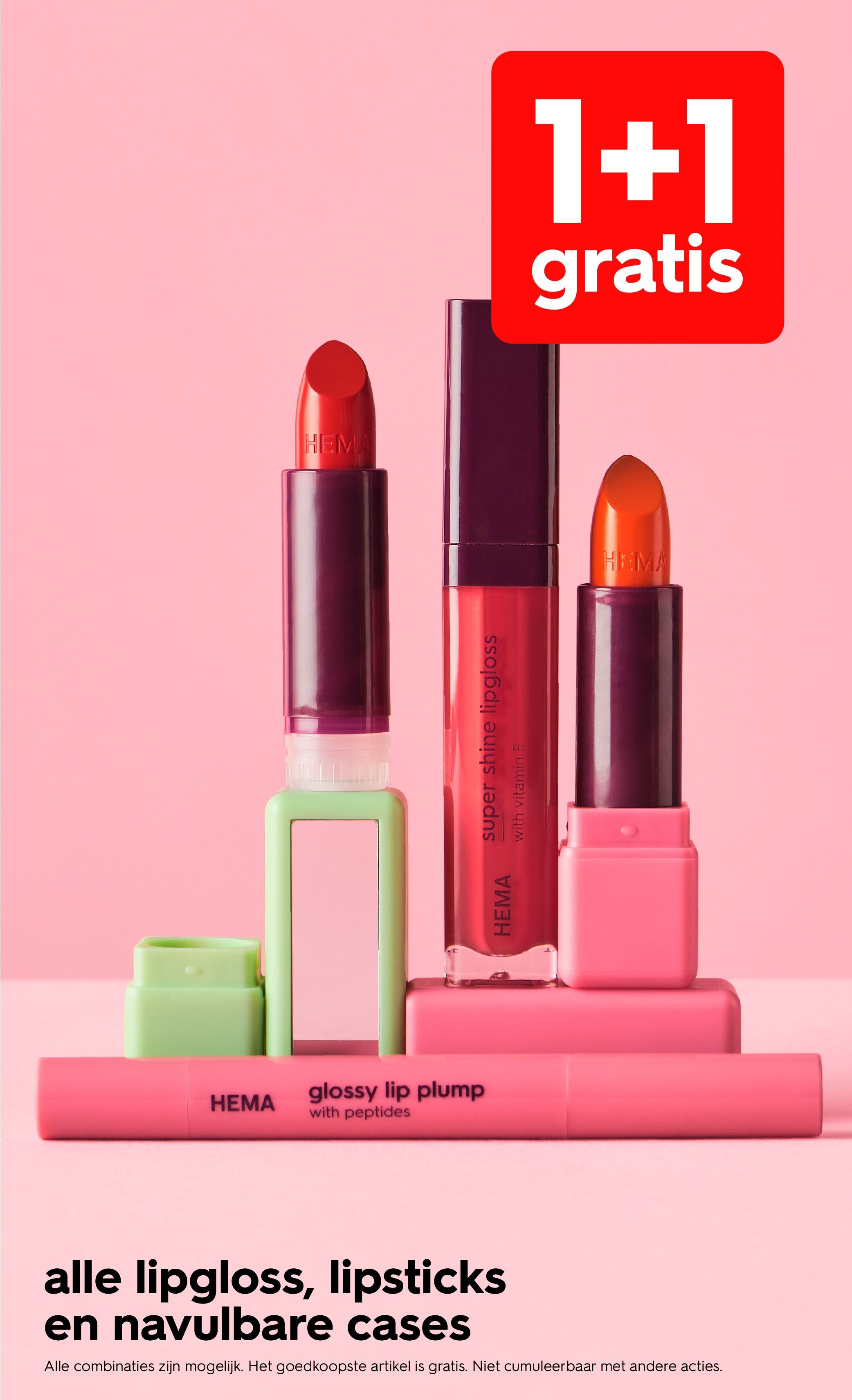 alle lipgloss, lipsticks en navulbare cases