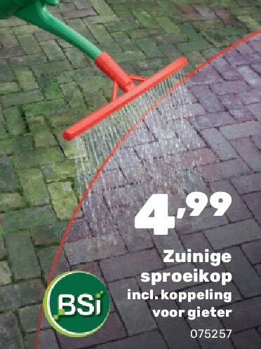Zuinig sproeikop incl. koppeling voor gieter
