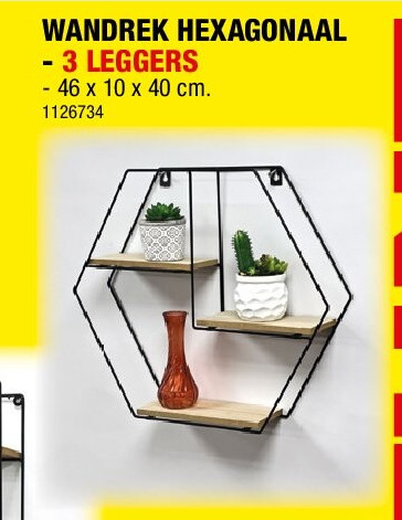 WANDREK HEXAGONAAL - 3 LEGGERS