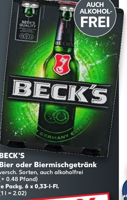 Bier oder Biermischgetränk