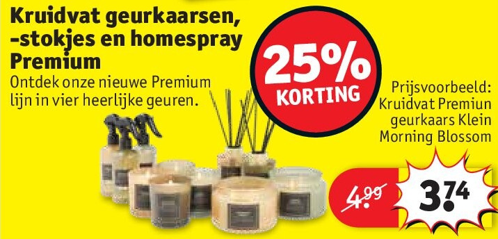 Kruidvat geurkaarsen, -stokjes en homespray Premium