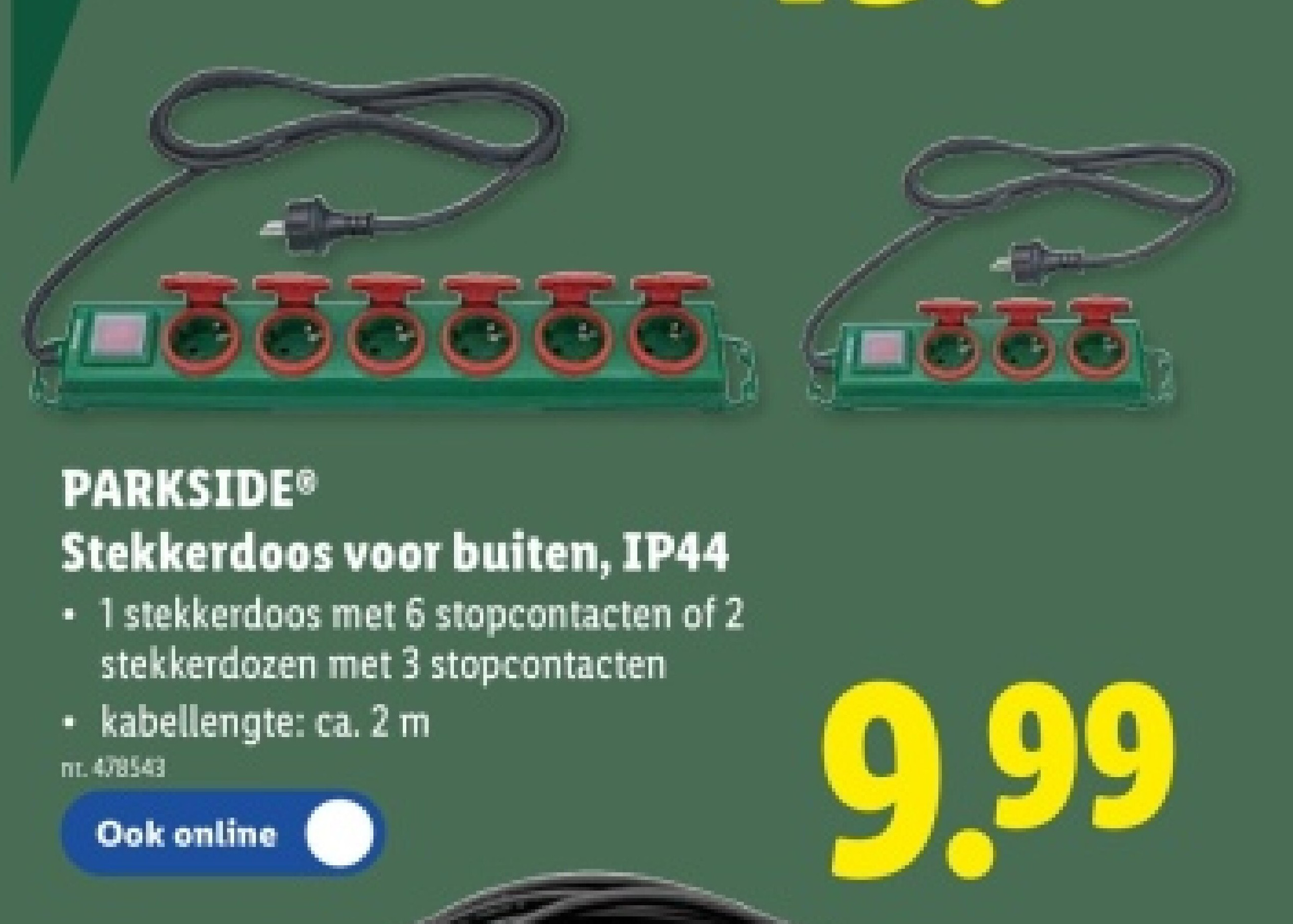 Stekkerdoos voor buiten, IP44