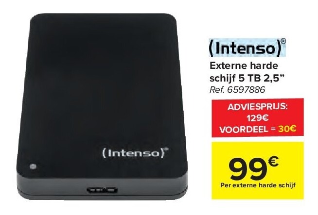 Externe harde schijf 5 TB 2,5”