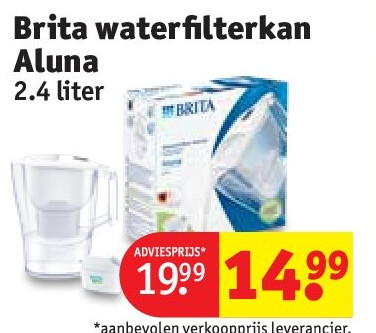 Brita waterfilterkan Aluna