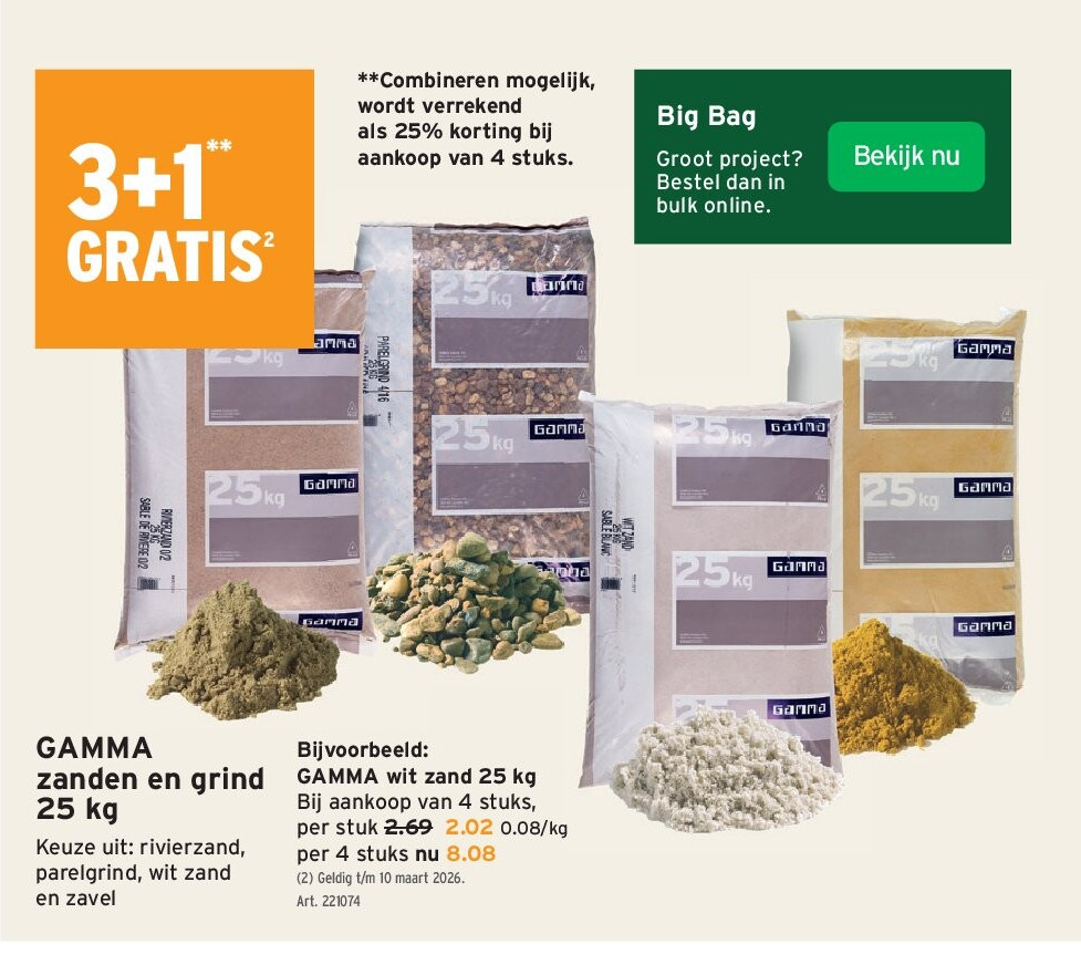 GAMMA zanden en grind 25 kg
