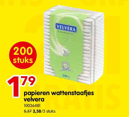 papieren wattenstaafjes velvera