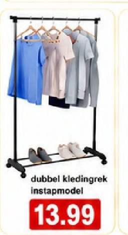 dubbel kledingrek instapmodel
