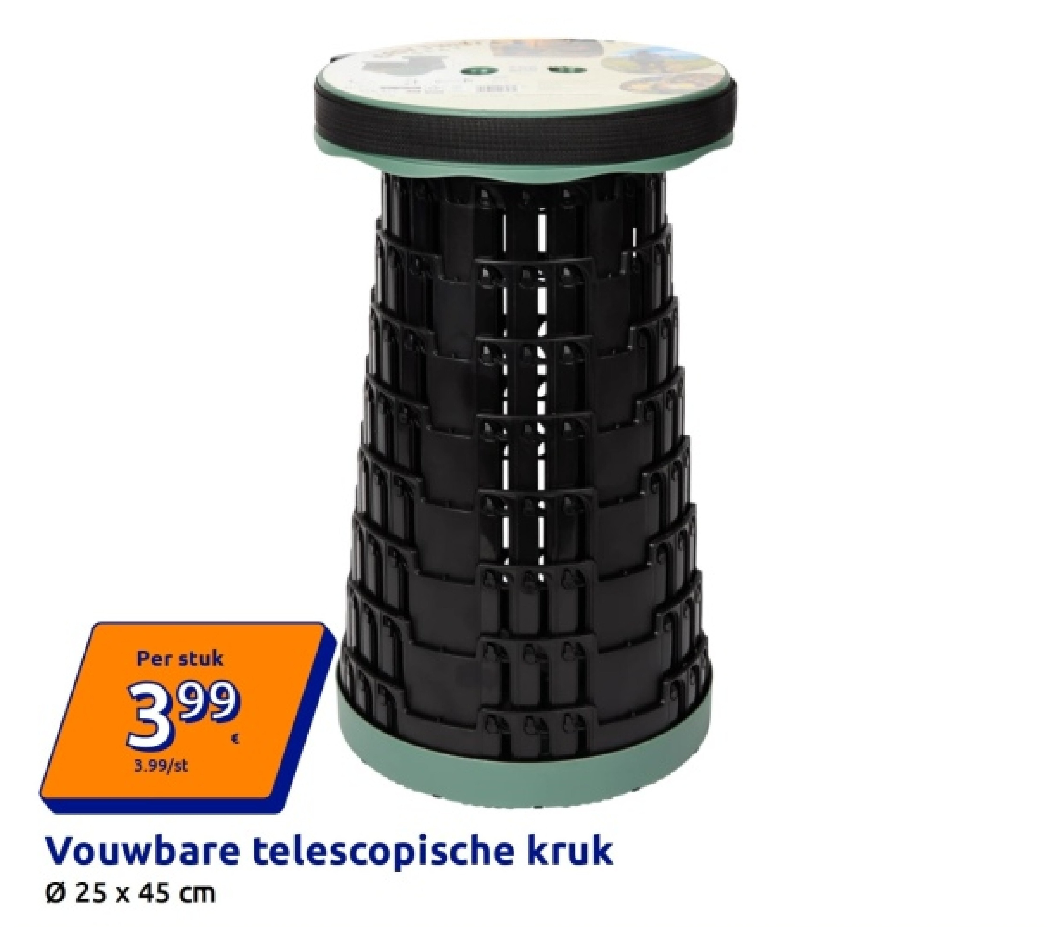 Vouwbare telescopische kruk