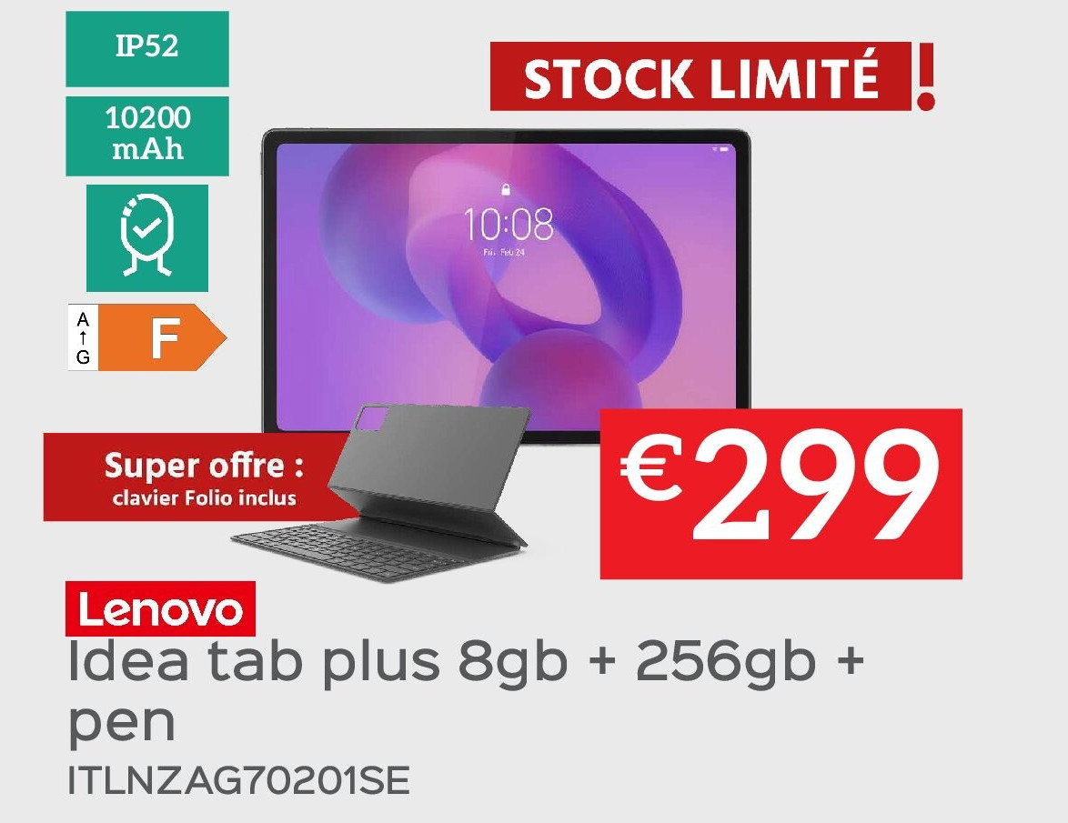 Idea tab plus 8gb + 256gb + pen