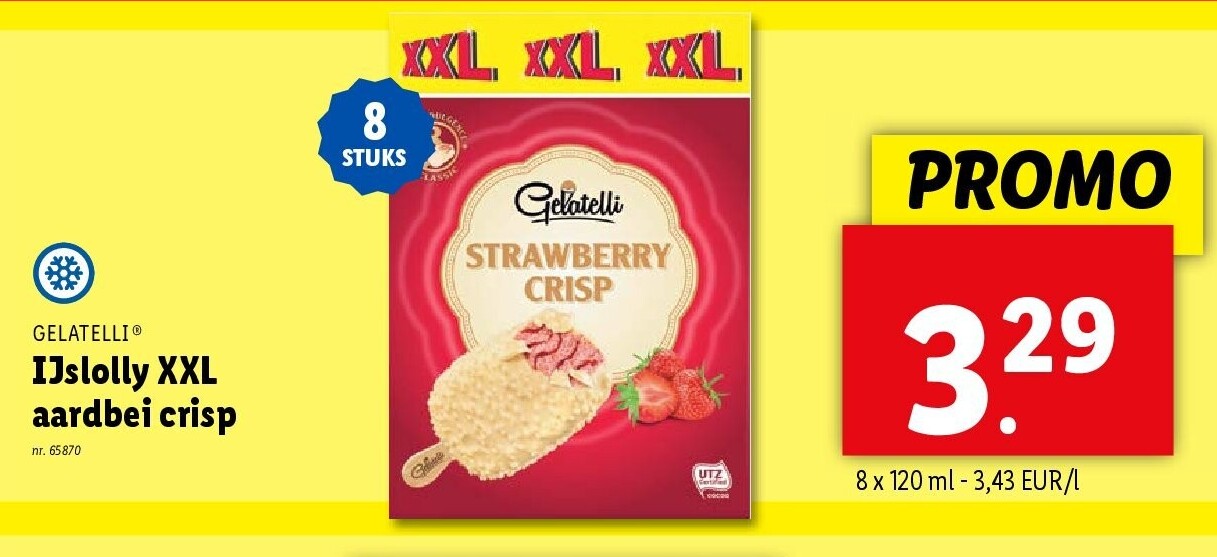 IJslolly XXL aardbei crisp