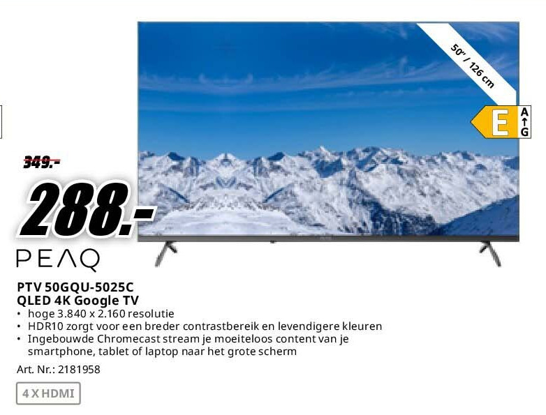 PTV 50GQU-5025C QLED 4K Google TV