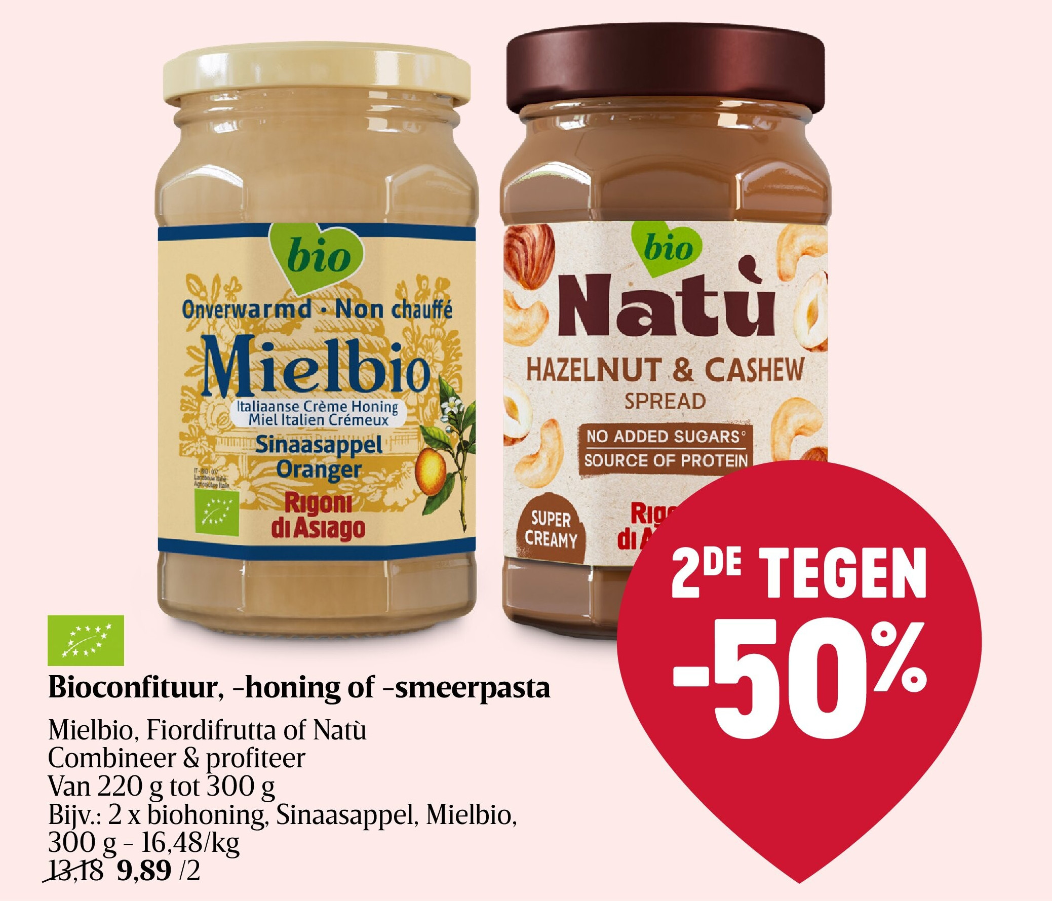 Bioconfituur, -honing of -smeerpasta