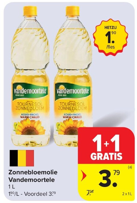 Zonnebloemolie Vandemoortele