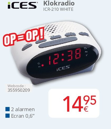 Klokradio ICR-210 WHITE