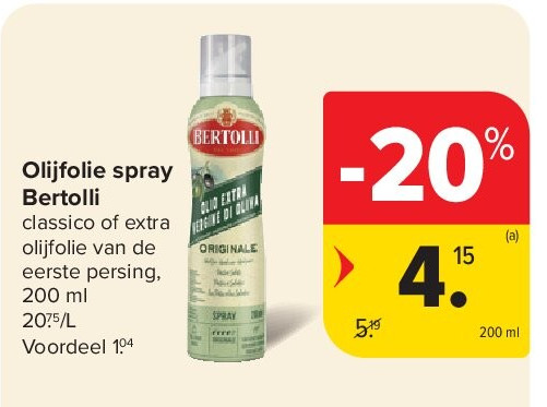 Olijfolie spray Bertolli