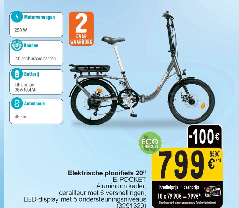 Elektrische plooifiets 20’’