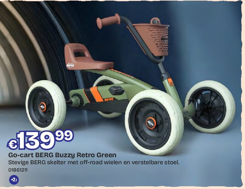 Go-cart BERG Buzzy Retro Green