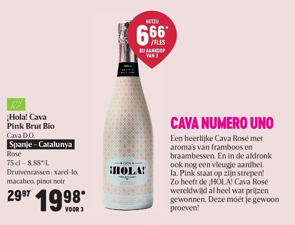 ¡Hola! Cava Pink Brut Bio