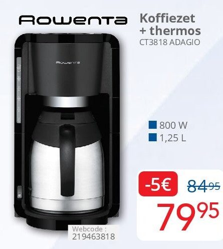 Friac Koffiezet + thermos CT3818 ADAGIO