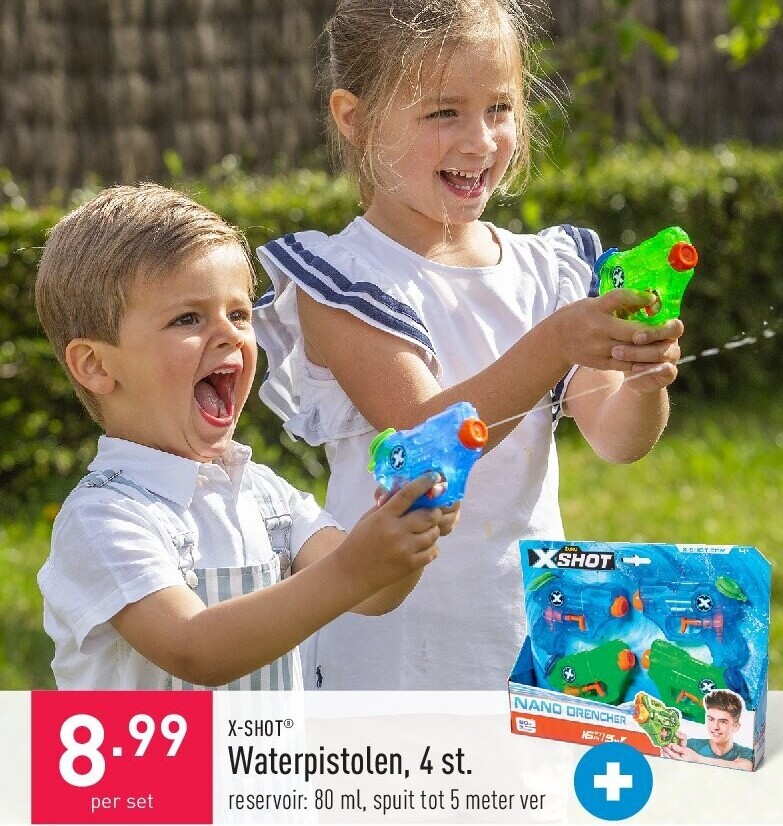 Waterpistolen, 4 st.