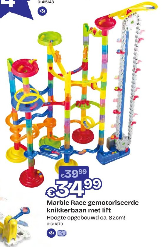 Marble Race gemotoriseerde knikkerbaan met lift