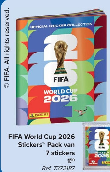 FIFA World Cup 2026 Stickers™ Pack van 7 stickers