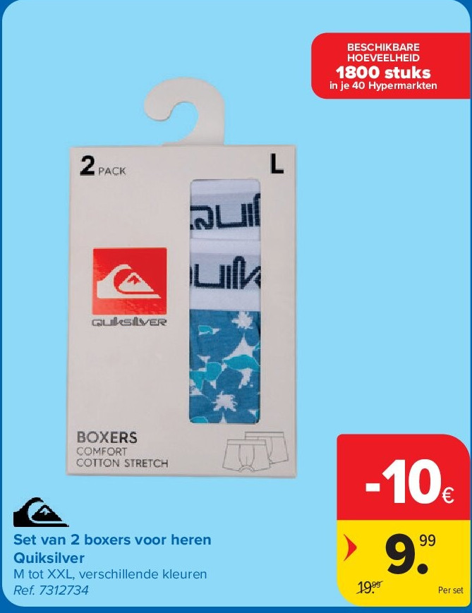 Set van 2 boxers voor heren Quiksilver