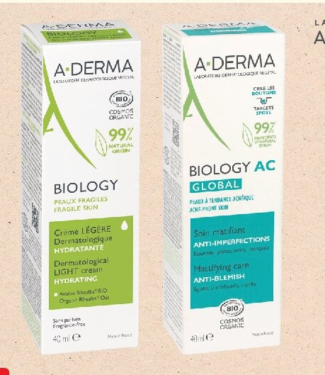 A-Derma gammes Biology et Biology AC