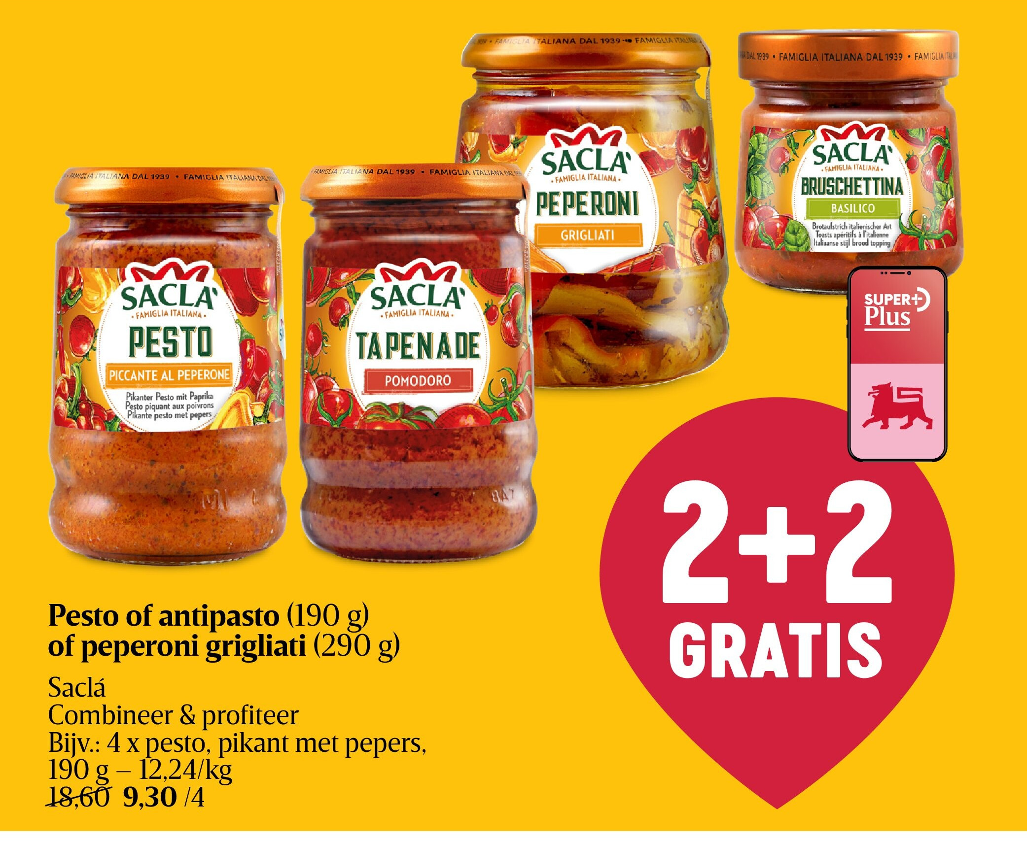 Pesto of antipasto (190 g) of peperoni grigliati (290 g)