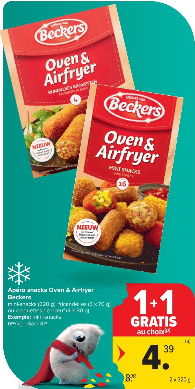 Apéro snacks Oven & Airfryer Beckers 2 x 320 g