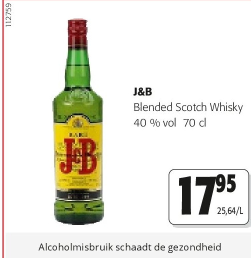 J&BJ&B Blended Scotch Whisky 40 % vol 70 cl